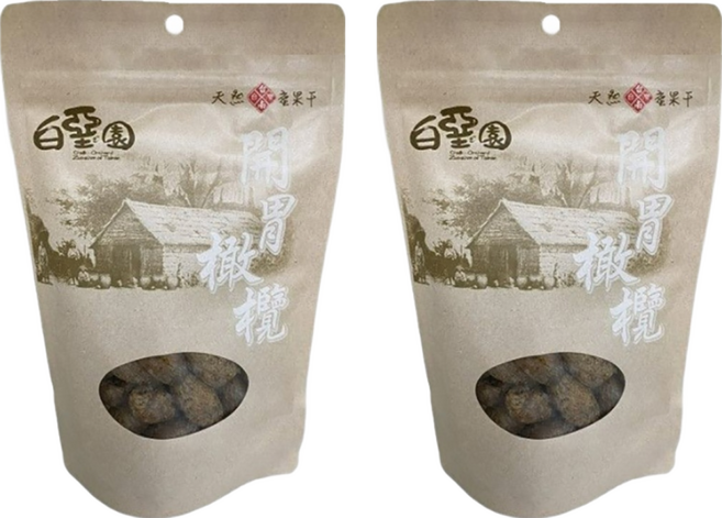 白堊園 無籽開胃橄欖, 200g, 2包