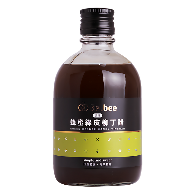 Be.bee 蜂蜜綠皮柳丁醋, 300ml, 1瓶