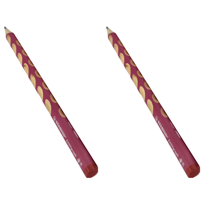 STABILO 思筆樂 EASY graph 人體工學右手洞洞鉛筆 HB 3.15mm, 粉紅色, 2支