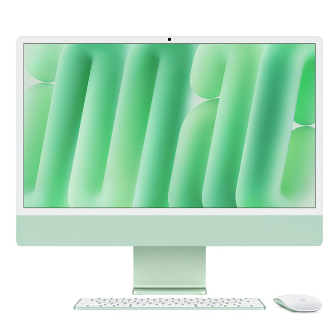 Apple iMac 24吋 M4 8核心GPU 原廠保固, 綠色, 16GB, 256GB, MAC OS, MWUE3TA/A