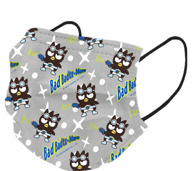 ACULIFE 三麗鷗平面口罩 成人用, 外星酷企鵝 灰色, 10片, 6盒