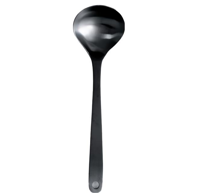 日本304不銹鋼質感湯勺, 消光黑, 1支