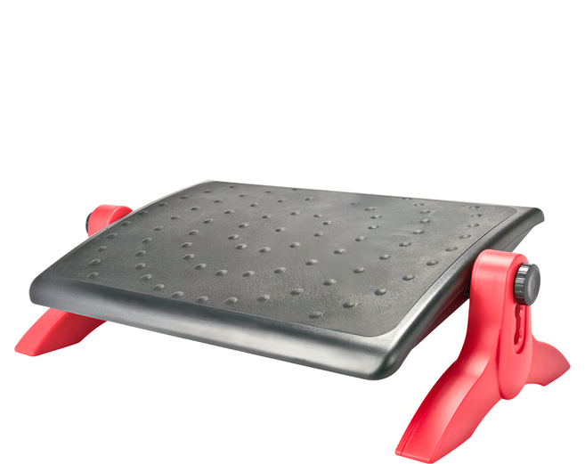 AIDATA 愛得他 人體工學三段式可調腳踏板 FR-1002PR 54 x 37 x 17cm, 黑紅色