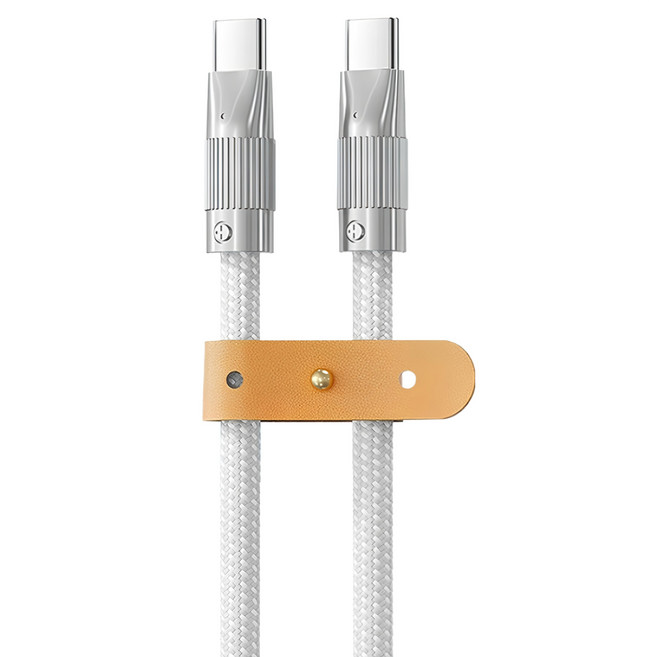 OMG PD100W Type-c-Type-c快速充電線, 白色, 1m, 1條