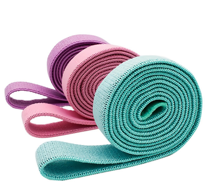 AOLIKES 奧力克斯 瑜伽健身全身彈力拉力帶 3件組 加厚防滑設計 高品質材質, 粉色 + 青色+ 紫色, 1組