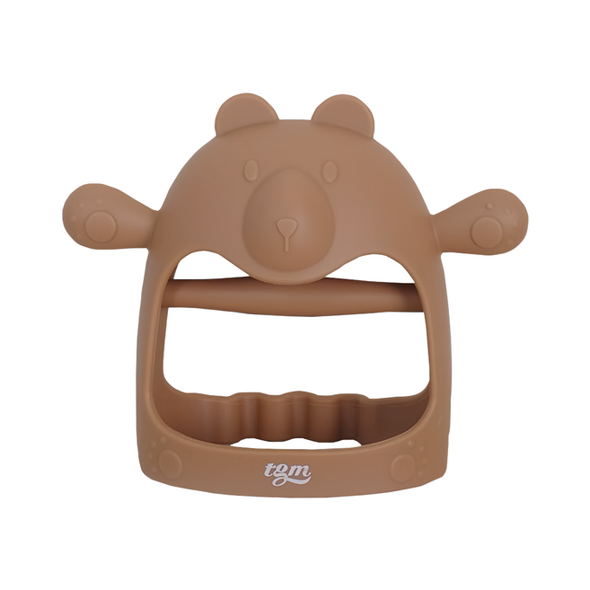 tgm 白金矽膠手套型固齒器, 固齒器 + 收納盒, 熊熊 巧克力色, 1個