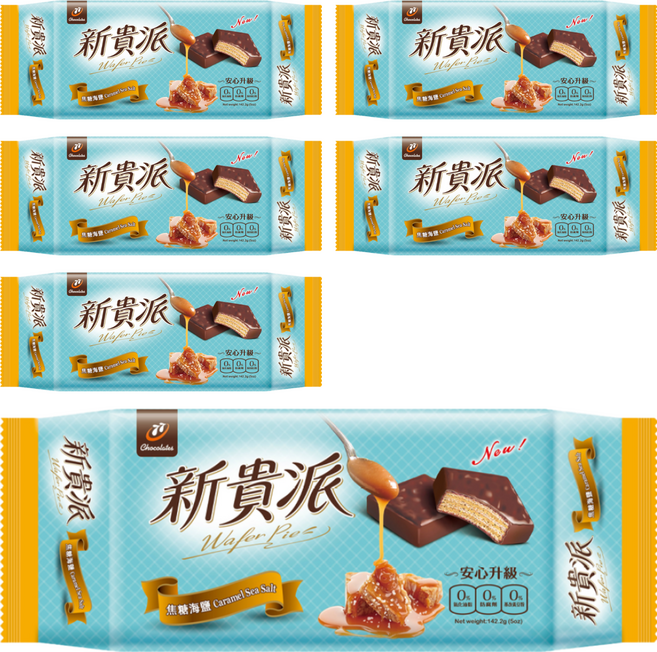77 新貴派 焦糖海鹽 9入, 142.2g, 6包