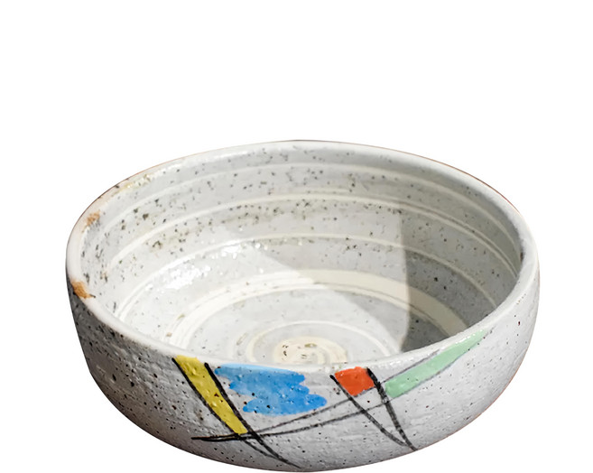 7缽 日本製 陶瓷碗 寬19cm 高7.5cm 容量1000mL, 手繪刷毛 多色, 1個