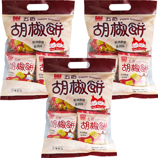 安堡 五香胡椒餅, 220g, 3袋