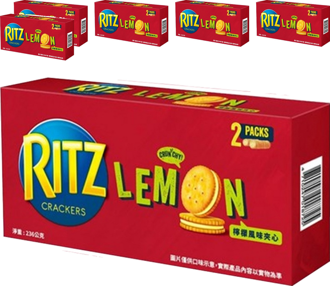 RITZ 麗滋 三明治餅乾 檸檬風味夾心, 236g, 6盒