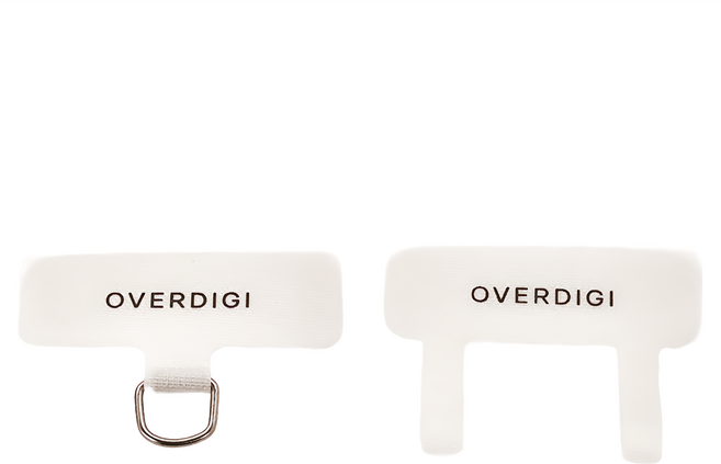 OVERDIGI 手機殻掛繩片 單環 + 雙環 2入, 白色, 1組