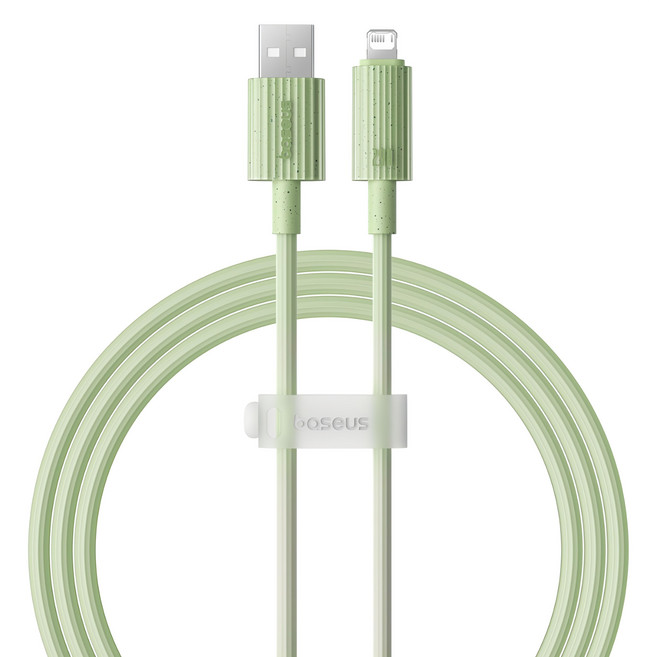 Baseus 倍思 環保系列 快充傳輸線 USB-iPhone 2.4A, 1m, 光合綠, 1條