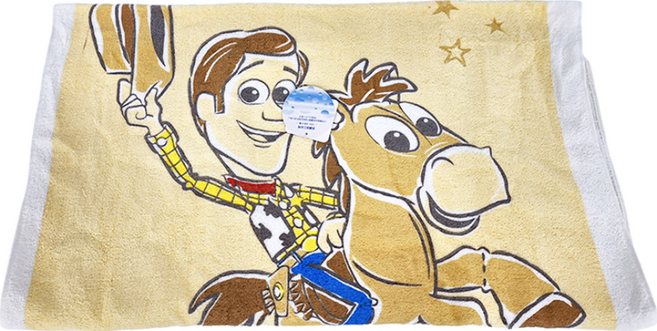 LIFE 來福牌 DISNEY 小浴巾 210g 棉紗 60 x 110cm, 胡迪 棕色, 1條