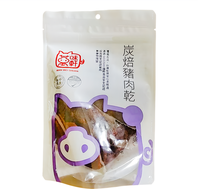 萬味軒 炭培豬肉乾, 150g, 1包