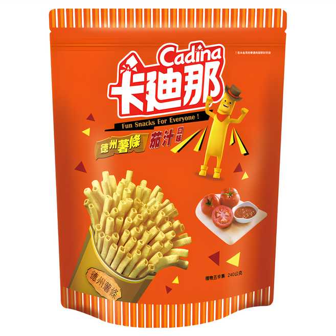 Cadina 卡迪那 德州薯條 茄汁口味, 240g, 1包