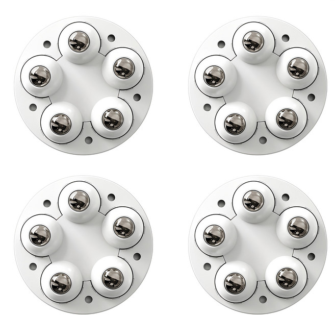 小麥購物 粘貼式萬向輪滑輪 L428 白色, 4個