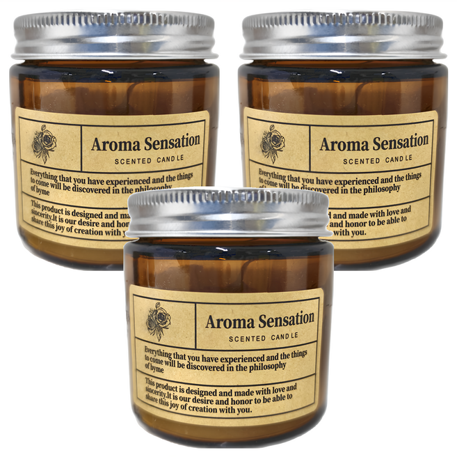 Aroma Sensation 香氛蠟燭 Y818, 英國梨小蒼蘭, 100g, 3罐