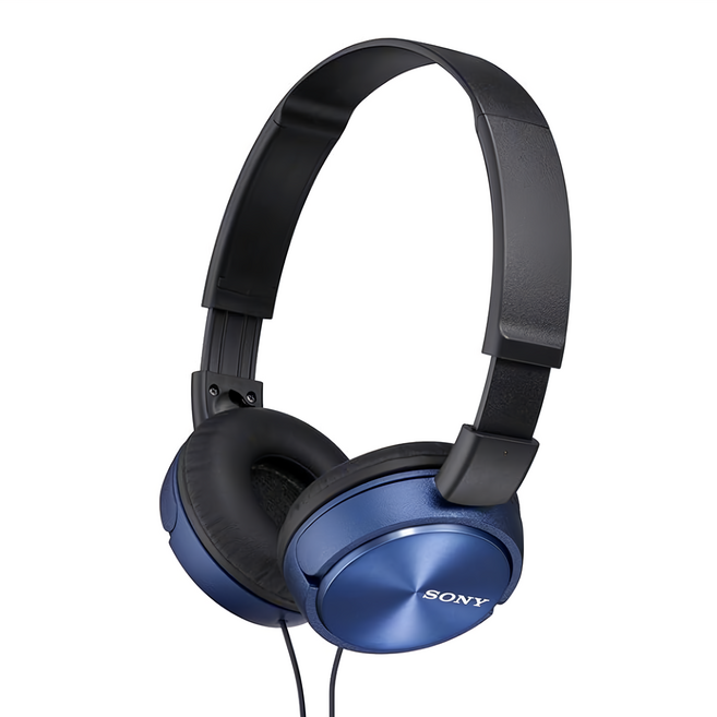 SONY 索尼 Wired 耳罩式 耳機 內建麥克風 線控 3.5mm 接頭 封閉式 30mm 驅動單體 藍色 可通話 MDR-ZX310AP