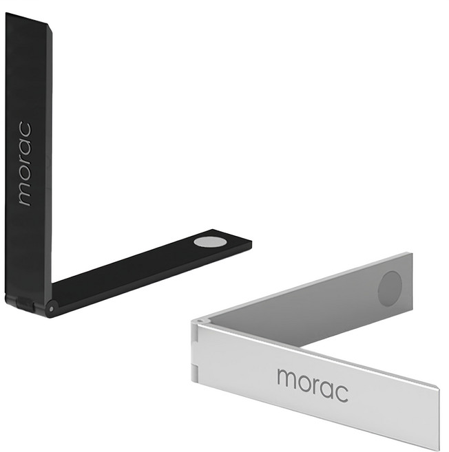 morac JERVER 折疊式手機支架 MR-JERVER 2件組, 黑色, 銀色, 1組