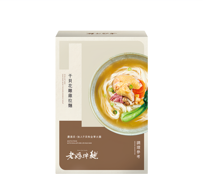 老媽拌麵 干貝花雕雞拉麵 500g, 1盒
