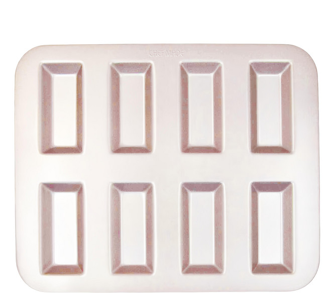 CHEFMADE 學廚 8連長方型費南雪蛋糕模 WK9324 12.8 英寸x10.1英寸, 香檳金, 1個