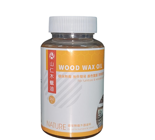 山仁木蠟油 - 鴯灰色 250ml 防水防污 室內外原木保養, 1罐