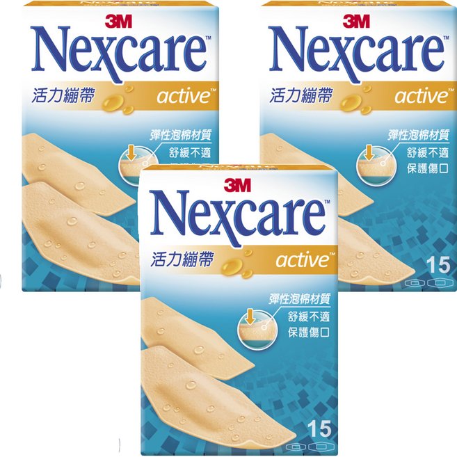 3M Nexcare 活力繃帶 A515, 15片, 3盒