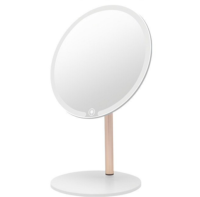 QLZHS 桌面LED高清日光化妝鏡 三色燈補光鏡, 白色