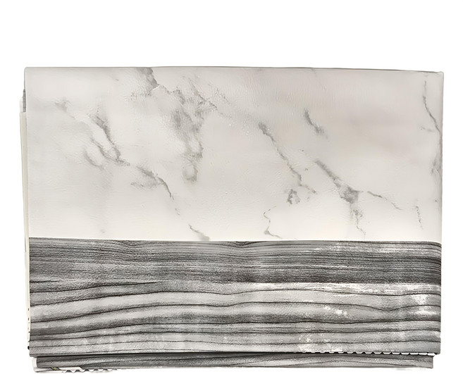 大理石木紋幾何皮革桌巾, 大理石木紋, 180 x 140cm, 1個