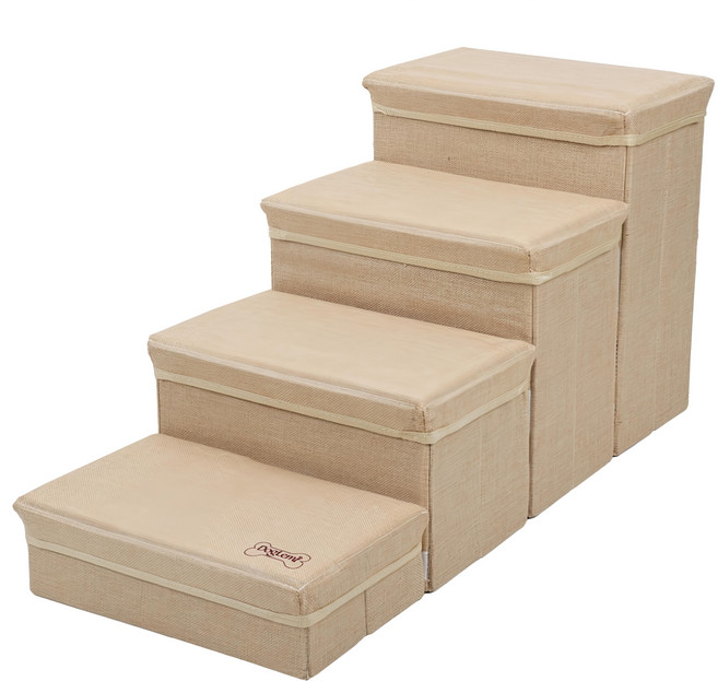 DogLemi 多樂米 四層摺疊收納樓梯, 米色, 1個