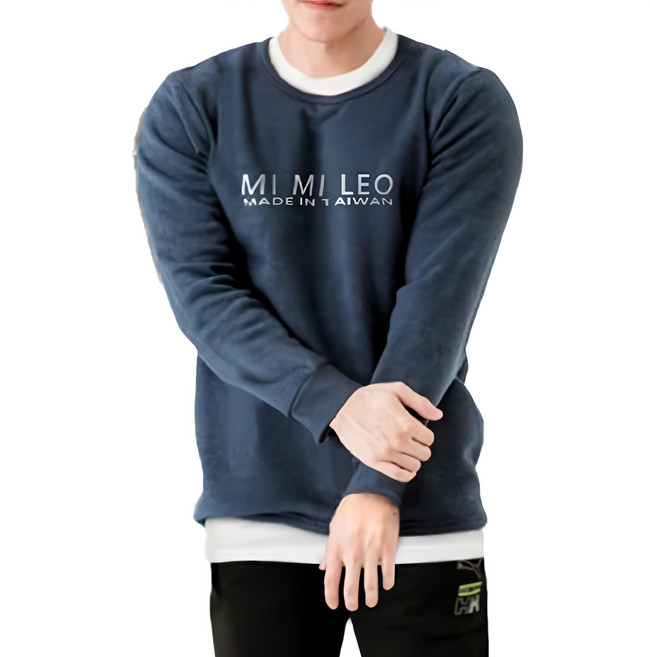 MI MI LEO 保暖刷毛居家LOGO休閒服