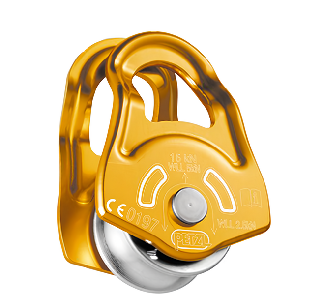 PETZL MOBILE 滑輪 活動側板小滑輪 Pulleys, 黃色