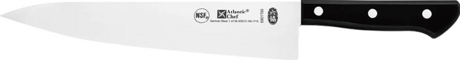 Atlantic chef 六協 經典系列 廚師刀 24cm DIN1.4116不鏽鋼, 銀色 + 黑色, 1個