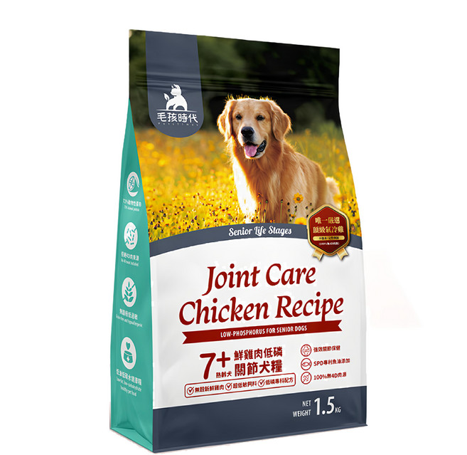 PetsTimes 毛孩時代 成狗用低磷關節狗糧, 雞肉, 1.5kg, 1袋