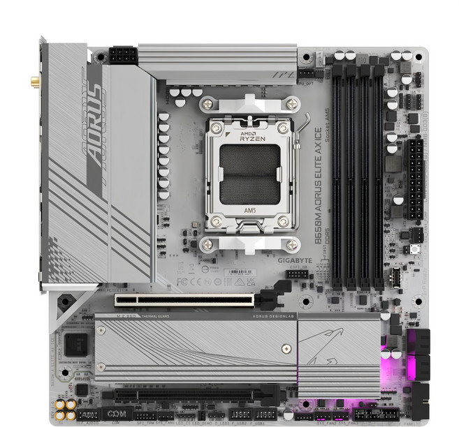 GIGABYTE 技嘉科技 AMD主機板, B650M A ELITE AX ICE, 8000MT/s