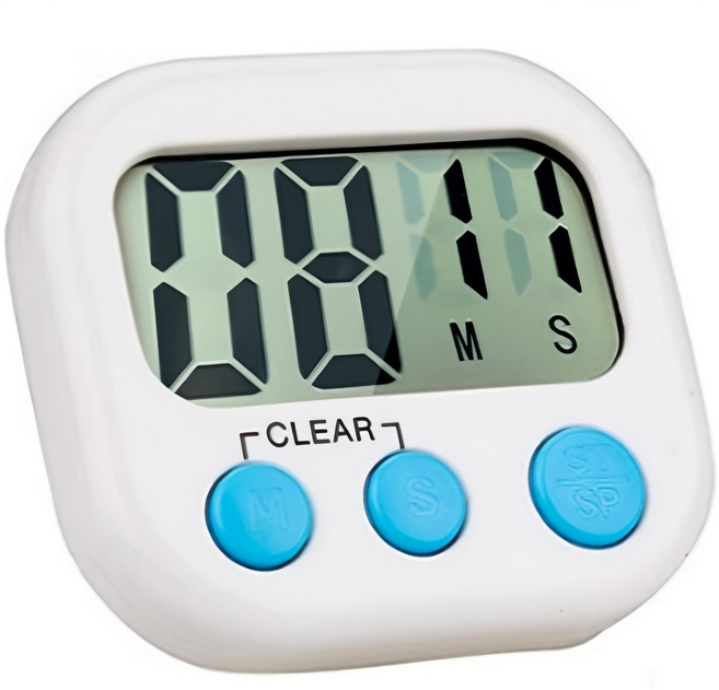 i cores 磁吸式廚房電子計時器 JS-118, 白色, 1個