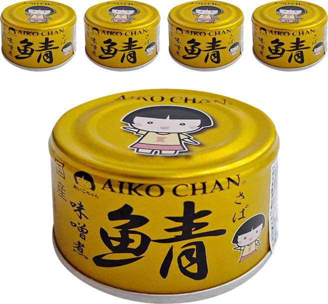AIKO CHAN 伊藤食品 味噌煮鯖魚罐 金, 150g, 5罐