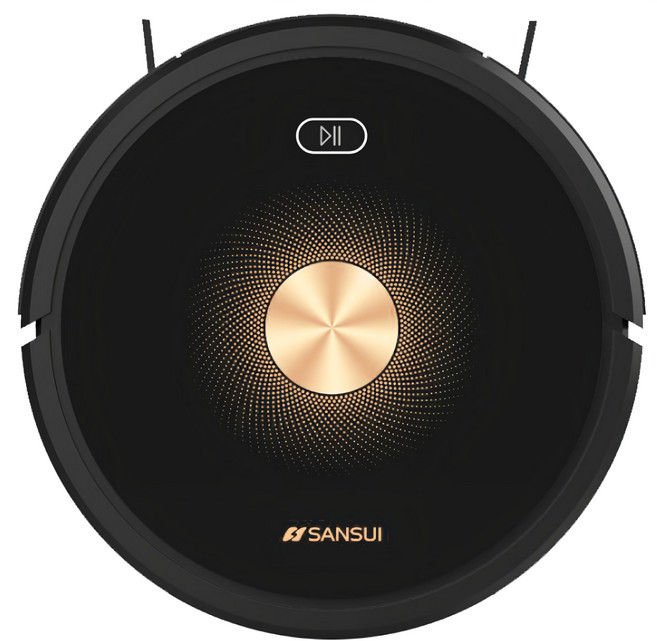 SANSUI 山水 SRV-A11 WIFI 智能掃拖機器人 32 x 32 x 8cm, 黑色