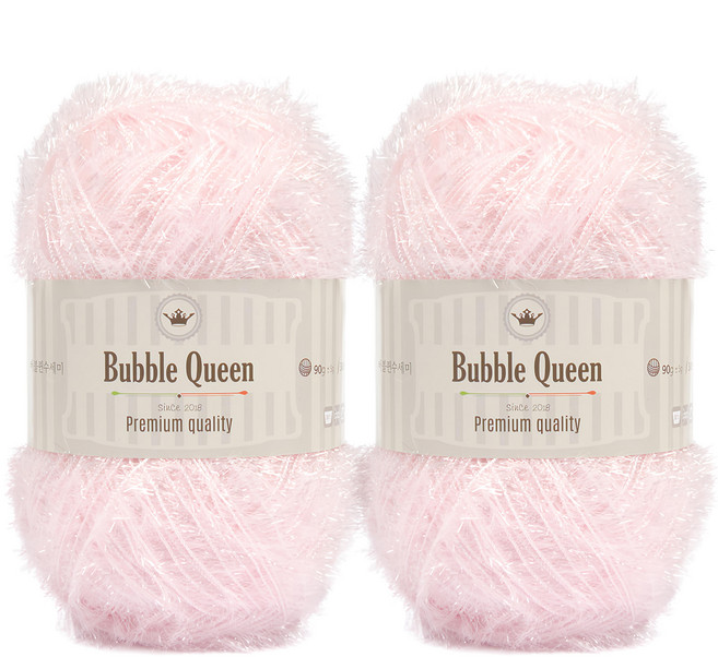 brandyarn Bubble Queen系列 菜瓜布線 90g, 淺粉色, 2捲