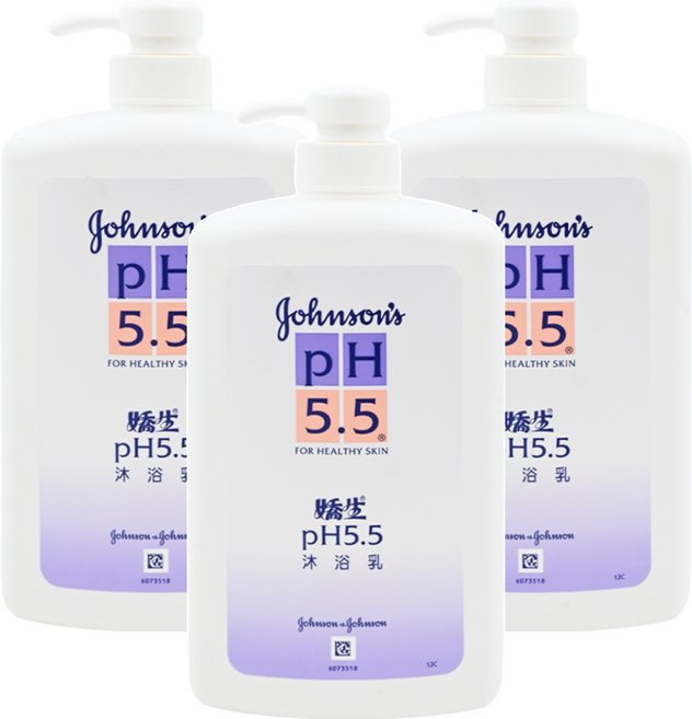 Johnson's 嬌生 PH5.5 沐浴乳, 1L, 3瓶