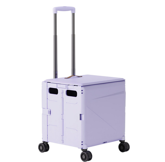 RW 大尺寸萬象四輪折疊型購物推車 萬象四輪款, 1個, 紫色