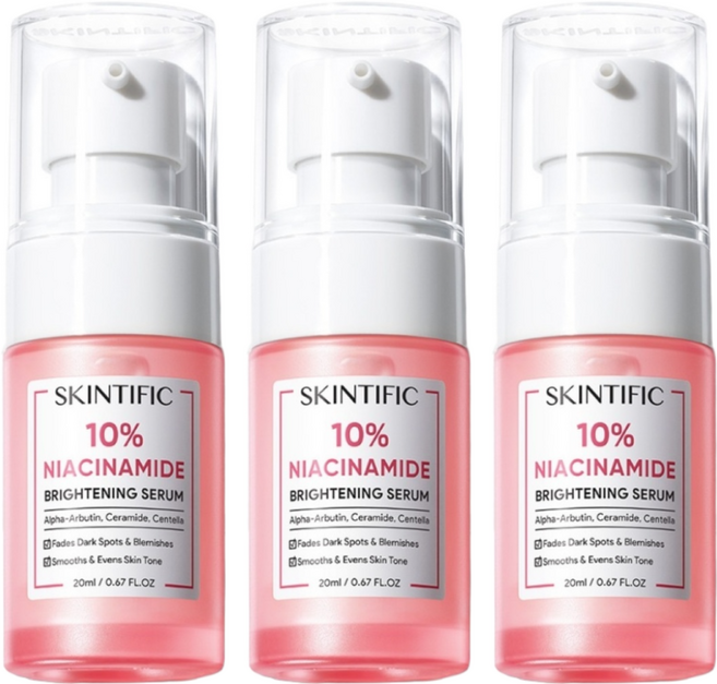 SKINTIFIC 10% 菸鹼醯胺亮白精華液, 20ml, 3瓶