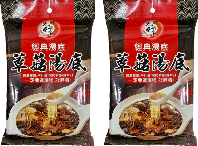 元泰碩宴 經典湯底 蕈菇湯底, 150g, 2包