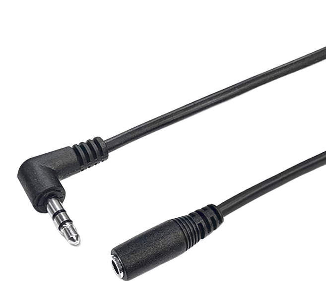 i-gota 愛購它 3.5AUX立體聲延長線 L型 3m, 3.5PS03-L, 黑色, 1條