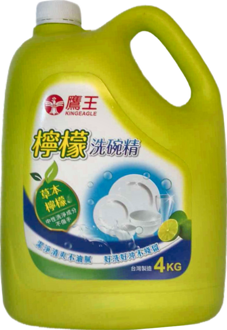 KINGEAGLE 鷹王 檸檬洗碗精, 4kg, 1桶