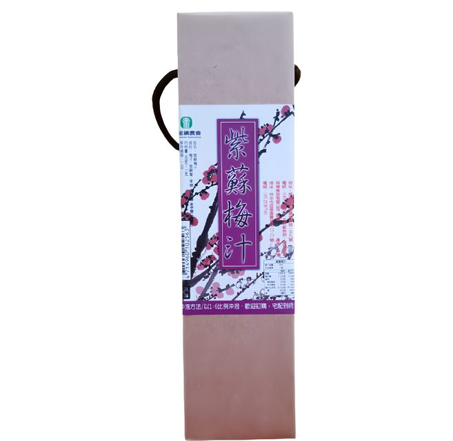 埔里鎮農會 紫蘇梅汁, 600ml, 1瓶