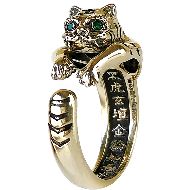 財神小舖 霸氣虎爺戒指 RS-906-1 復古銅 招財保平安, 1個