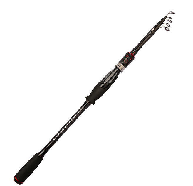 超短振出路亞竿, 1支, 直柄 黑色
