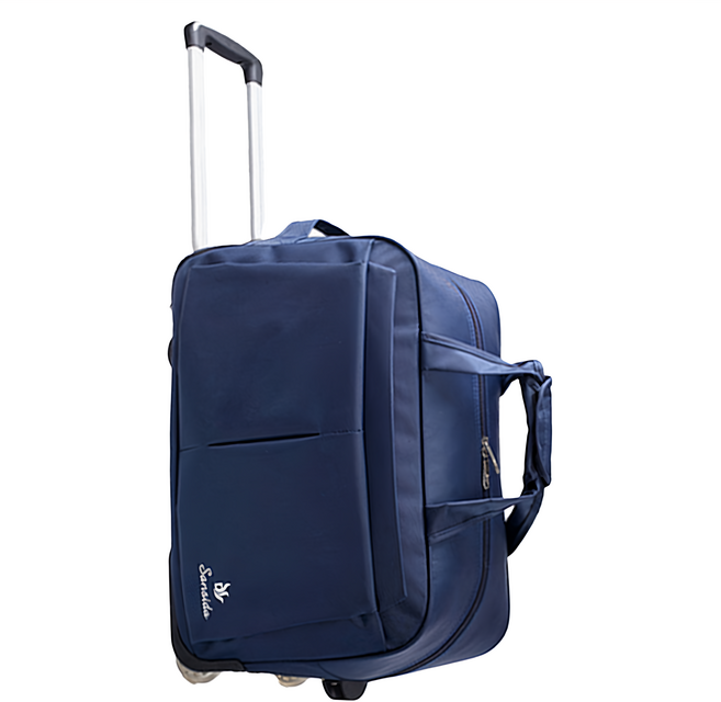 Well Life 悅生活 GoTrip微旅行 經典細格登機拉桿收納購物車 藍色 防潑水牛津布