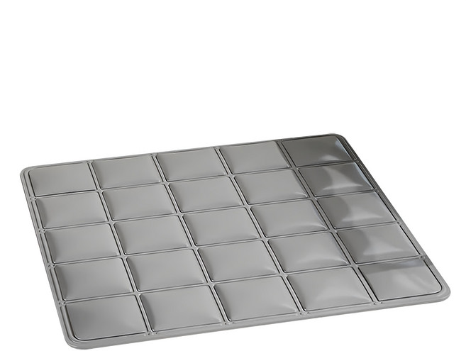 現代簡約辦公室方格冰絲涼感墊, 灰色方格